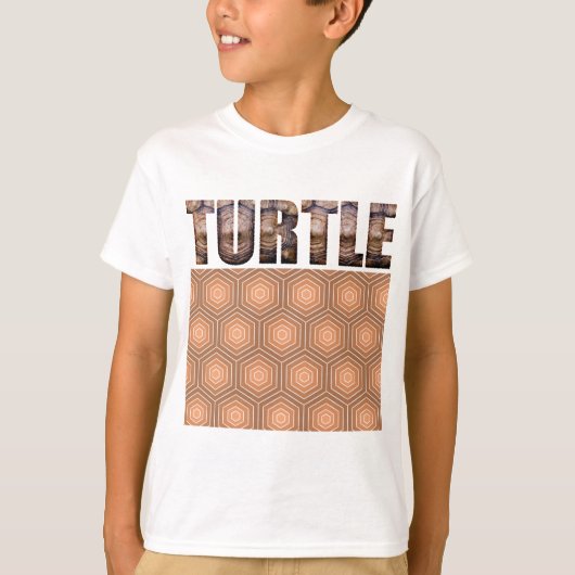 Fuzzy表現® TurtleアニマルプリントKid Tシャツ (正面)