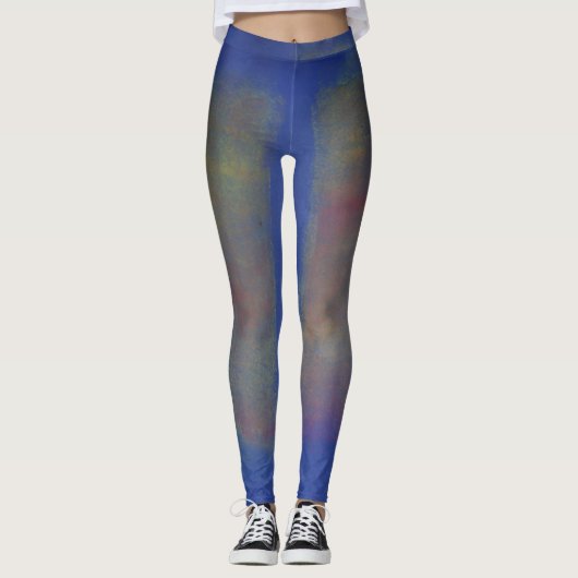 Fuzzy Color Blue Leggings Design. レギンス (正面)