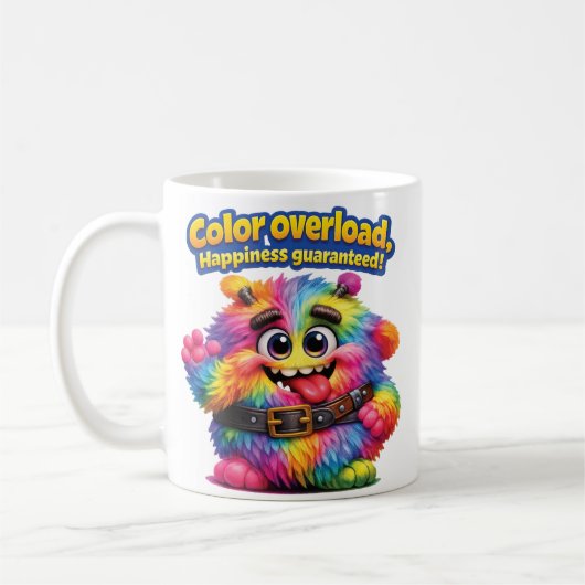 Fuzzy Colorful "Thing" コーヒーマグカップ (左)