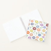Fuzzy Flower 2Way Pattern Pastels on White ノートブック (内部)