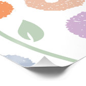 Fuzzy Flower Lg Pattern Pastels ポスター (コーナー)