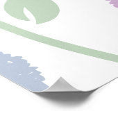 Fuzzy Flower Lg Pattern Pastels ポスター (角)