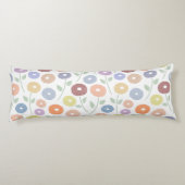 Fuzzy Flower Lg Pattern Pastels on White ボディピロー (裏面)