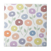 Fuzzy Flower Pattern Pastels タイル (正面)