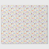 Fuzzy Flower Pattern Pastels ラッピングペーパー (フラット)