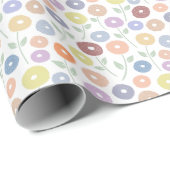 Fuzzy Flower Pattern Pastels ラッピングペーパー (ロールコーナー)