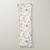 Fuzzy Flower Pattern Pastels on White ボディピロー (裏面 (縦))