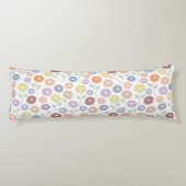 Fuzzy Flower Pattern Pastels on White ボディピロー (裏面)