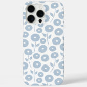 Fuzzy Flower Rpt Pattern Blue on White Case-Mate iPhoneケース (裏面)