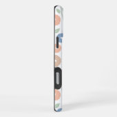 Fuzzy Flower Rpt Pattern Pastels on White iPhoneケース (右側面)