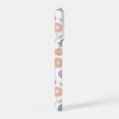 Fuzzy Flower Rpt Pattern Pastels on White iPhoneケース (右側面)
