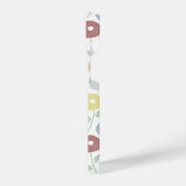 Fuzzy Flower Rpt Pattern Pastels on White iPhoneケース (左側面)