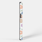 Fuzzy Flower Rpt Pattern Pastels on White iPhoneケース (右側面)