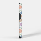 Fuzzy Flower Rpt Pattern Pastels on White iPhoneケース (右側面)