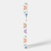 Fuzzy Flower Rpt Pattern Pastels on White iPhoneケース (右側面)