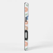 Fuzzy Flower Rpt Pattern Pastels on White iPhoneケース (右側面)