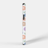 Fuzzy Flower Rpt Pattern Pastels on White iPhoneケース (右側面)