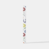 Fuzzy Flower Rpt Pattern Pastels on White iPhoneケース (左側面)