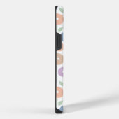 Fuzzy Flower Rpt Pattern Pastels on White iPhoneケース (右側面)