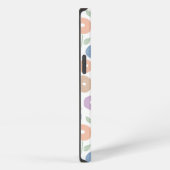 Fuzzy Flower Rpt Pattern Pastels on White iPhoneケース (右側面)