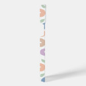 Fuzzy Flower Rpt Pattern Pastels on White iPhoneケース (右側面)