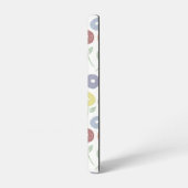 Fuzzy Flower Rpt Pattern Pastels on White Samsung Galaxyケース (左側面)