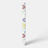 Fuzzy Flower Rpt Pattern Pastels on White Samsung Galaxyケース (左側面)