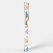 Fuzzy Flower Rpt Pattern Pastels on White Samsung Galaxyケース (右側面)