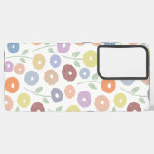 Fuzzy Flower Rpt Pattern Pastels on White Samsung Galaxyケース (左側面)