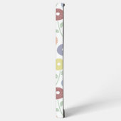 Fuzzy Flower Rpt Pattern Pastels on White Samsung Galaxyケース (左側面)