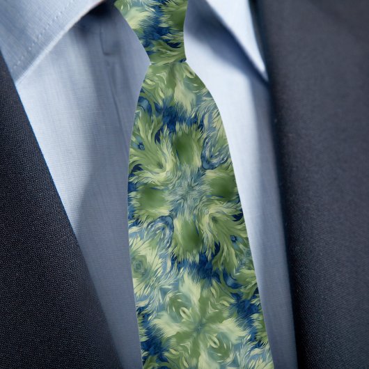 Fuzzy Greenon Denim  Diagonal Pattern ネクタイ