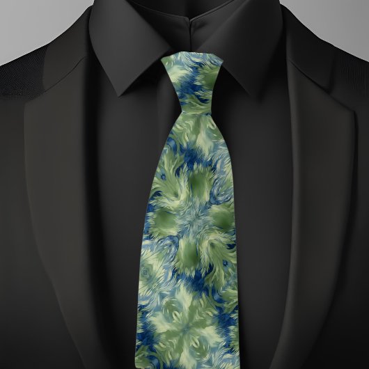 Fuzzy Greenon Denim  Diagonal Pattern ネクタイ