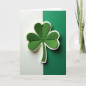 Fuzzy Shamrock Luck Card カード (正面)