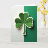 Fuzzy Shamrock Luck Card カード (黄色い花)