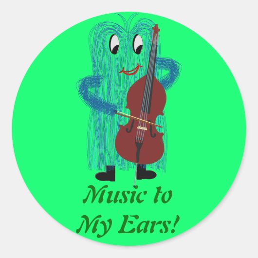 FuzzyBassPlayer ラウンドシール (正面)