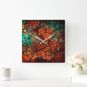 FuzzyFoxAr スクエア壁時計 (ホーム)