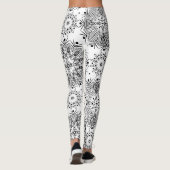 FuzzyFoxArt,白黒 レギンス (裏面)