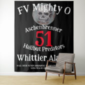 FV Mighty O Halibut Slayers Whittier Alaska タペストリー (インサイチュ)