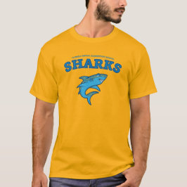 FVES Sharks、金ゴールドTシャツ Tシャツ