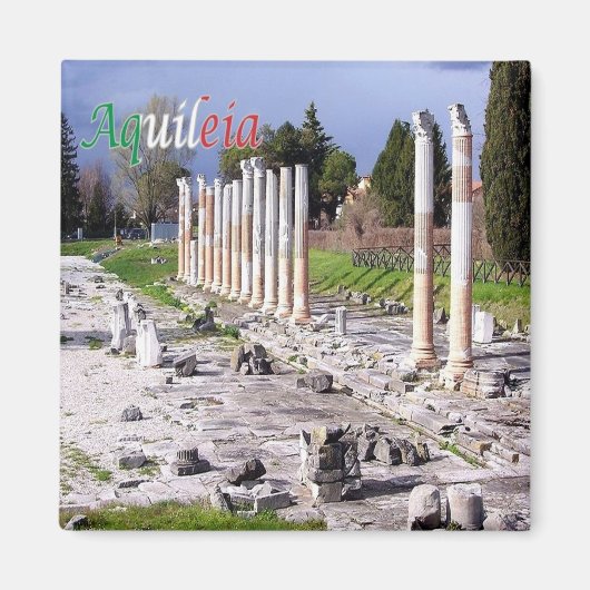 FVG001 AQUILEIA,ローマ遺跡,イタリア,冷蔵庫 マグネット (正面)