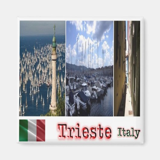 FVG018, TRIESTE，モザイク，イタリア，冷蔵庫 マグネット (正面)