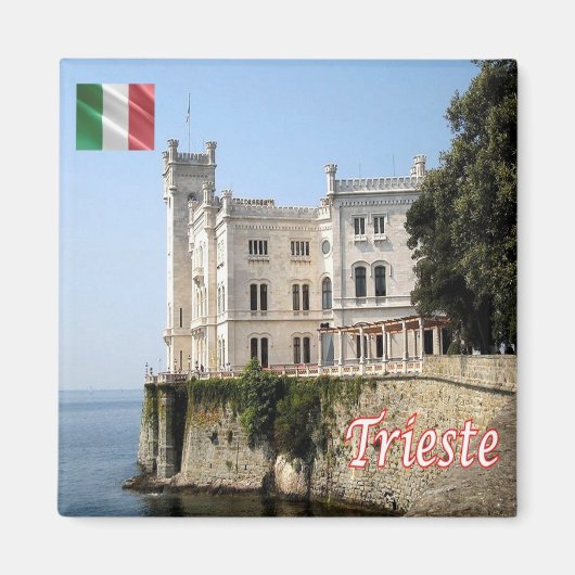 FVG019 MIRAMARE,城,イタリア,冷蔵庫 マグネット (正面)