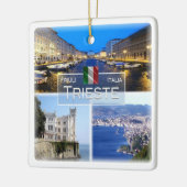 FVG026トリエステ，モザイク，イタリア， セラミックオーナメント (左)