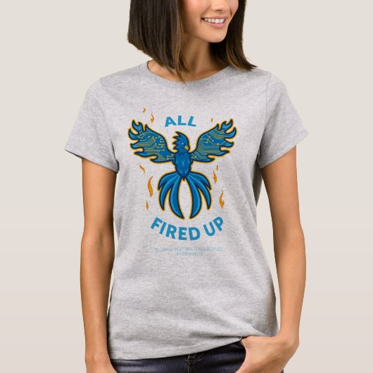 FVHS Firedbirds - All Fired Up グレー 女性用 Tシャツ (正面)