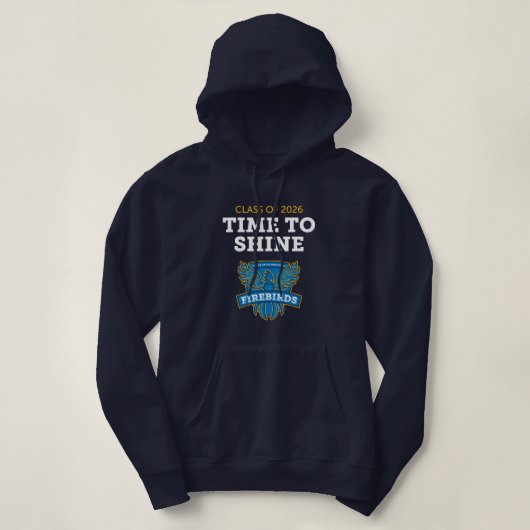 FVHS Time to Shine レディースパーカー (ネイビー) パーカ (デザイン正面)