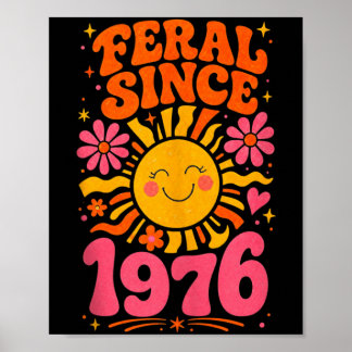 Fvibesl 1976年から レトロ太陽 - おもしろい50歳の誕生日 ポスター