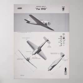 FW-190米国陸軍ヴィンテージ認識ポスター ポスター
