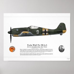 Fw 190 A-3 （オスカールローム） ポスター