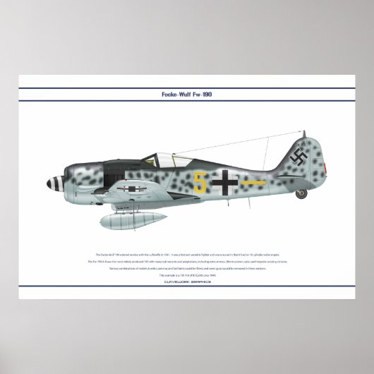 Fw-190 A-8 JG300 3 ポスター (正面)