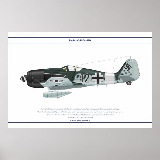 Fw-190 A-8 JG3 1 ポスター (正面)
